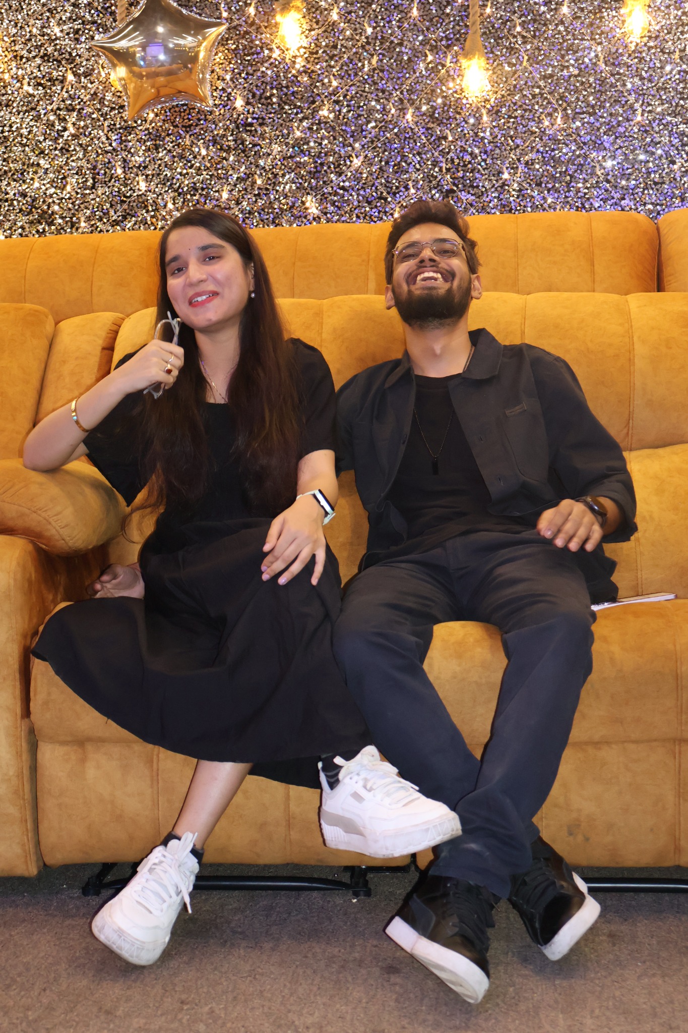 A fun candid moment together